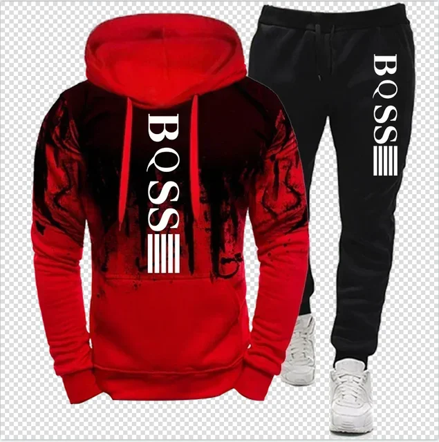Ensemble à capuche d'hiver, pantalons, vêtements de jogging décontractés, vêtements de sport, vêtements de sport 1