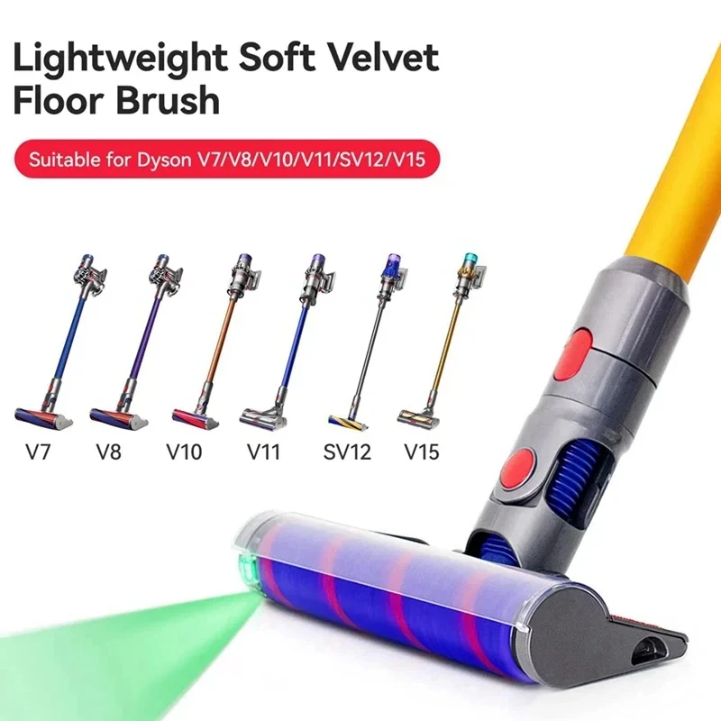Soft Roller Brush Head For Dyson Compatible with V7 V8 V10 V11 Cordless Stick Vacuums Hardwood Floor Attachment Parts