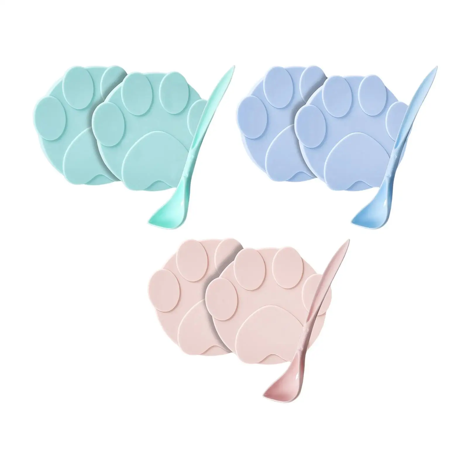 

2x Pet Food Can Lids Dog Cat Food Can Covers Reusable W/ Silicone