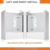 35" W x 55" H Bathtub Shower Door. 1/4" Easy Clean Tempered Glass Frameless Tub Door. 180° Rotatable Bi-Folding Shower Doors 4