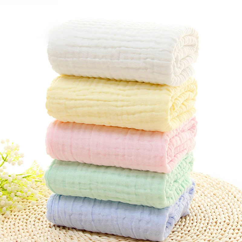 6 Layers Gauze bath towel Baby Receiving Blanket Pure cotton bubble muslin Infant Kids Swaddle Sleeping Baby Blanket Bedding 2