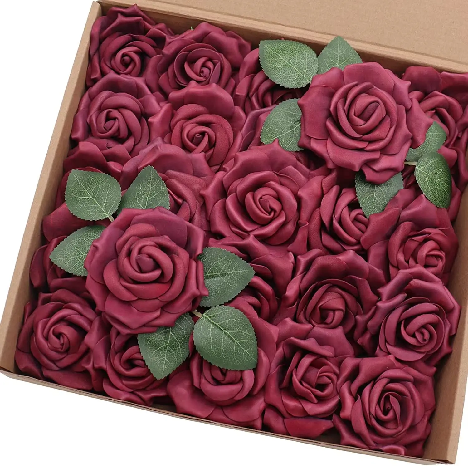 

Artificial Flowers for Girl 25/50PCS Foam Roses Fake Roses with Stem for DIY Wedding Home Decorations Valentine's Day Gift