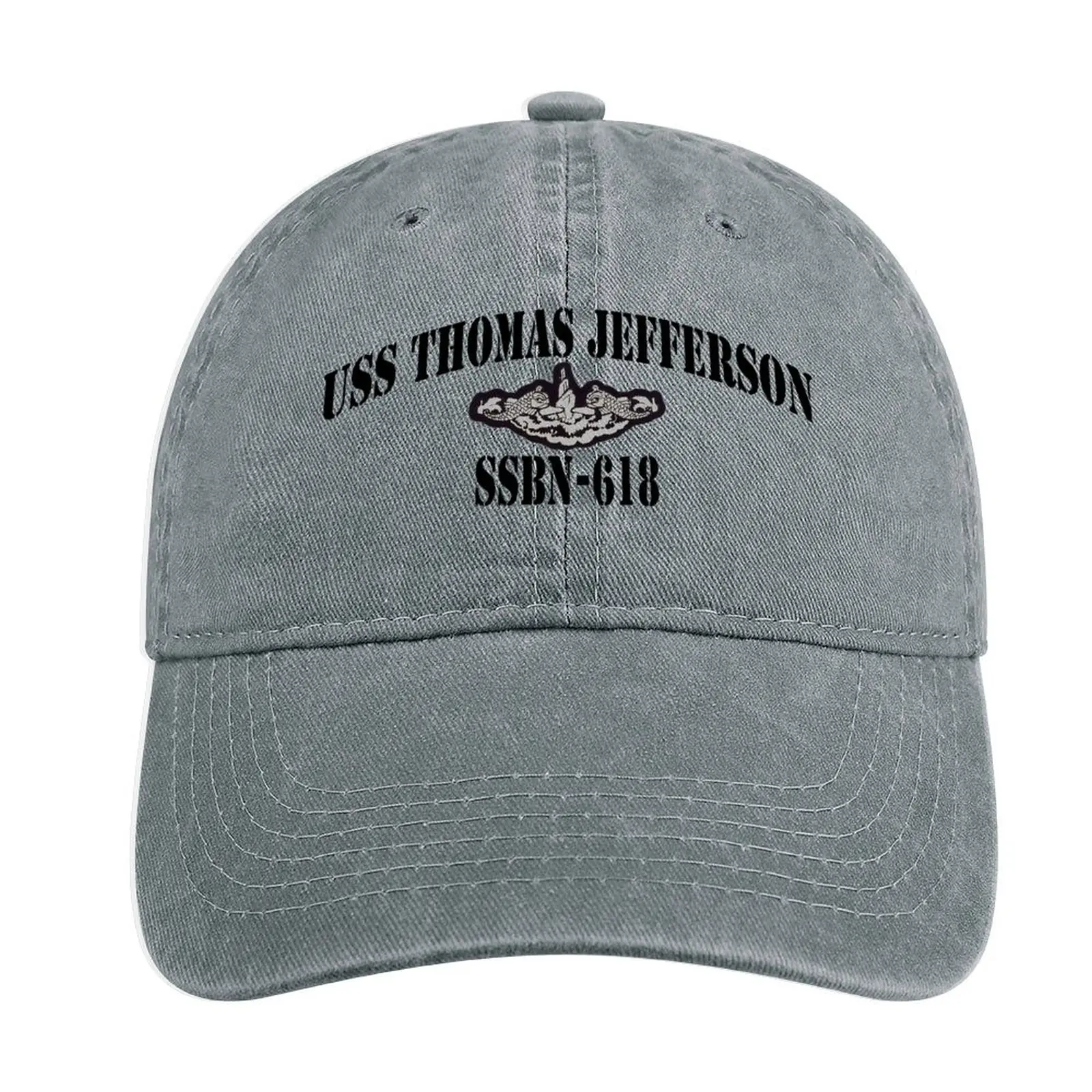 

USS THOMAS JEFFERSON (SSBN-618) SHIP'S STORE Cowboy Hat Snap Back Hat Vintage Beach Bag summer hats Men'S Hats Women'S