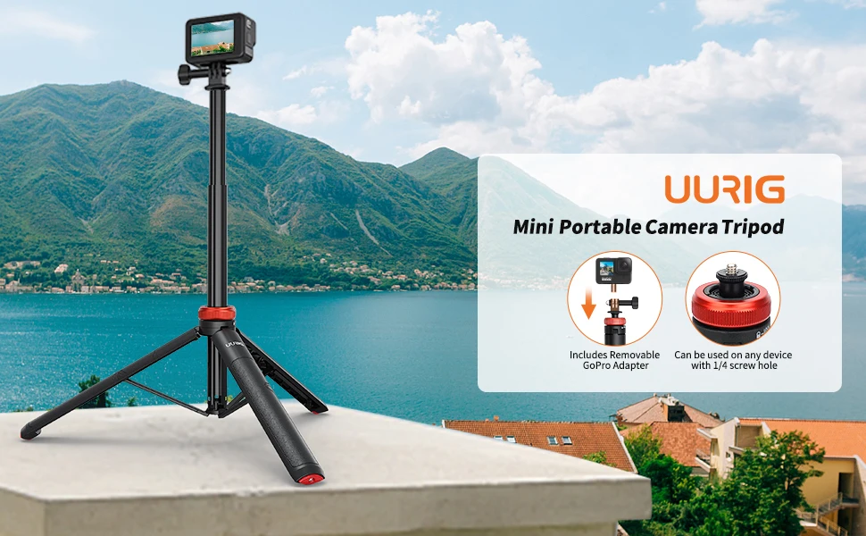 Selfie Stick Stativ Aluminium für GoPro 13 12 11 10 9 8 Insta 360X5X4X2X3 DJI Osmo Action 3 4 5 Pro Zubehör – Detail 16