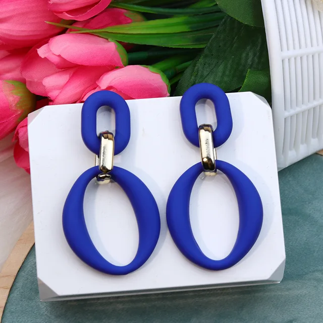 Modpide 80s Neon Punk Earrings – Acrylic Dangle Earrings For Halloween & Retro Parties (2 Count) - View #4