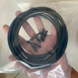 Universal 2m Windshield Washer Hose with Connectors for Front Window & Headlight Systems (Black)