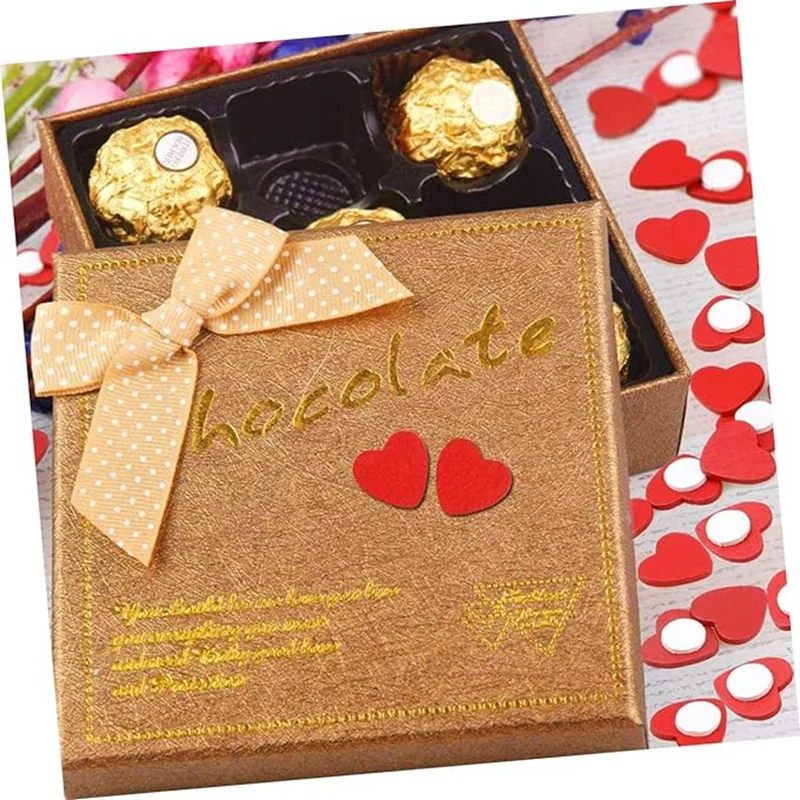 200Pcs Wooden Heart Stickers Room Decor Stickers Heart Shape Self Adhesive For Weeding Valentine's Day