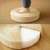 Hot 40cm*40cm Handmade Woven Natural Straw Round Pouf Tatami Cushion Floor Japanese Style Cushion Home Textile 5