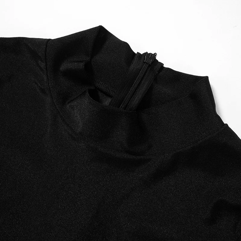 Women Sexy Club Mesh Patchwork Skinny Jumpsuits See Through Bodycon One Piece Glove Dancing Attire Hipster Streetwear Outfits