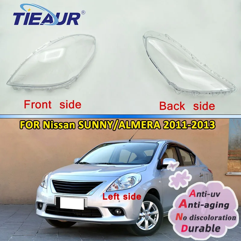

Headlight Headlamp Clear Glasses Cover-Shell for Nissan Almera Sunny Front Replacement Lampshade 2011 2012 2013 Auto Accessories