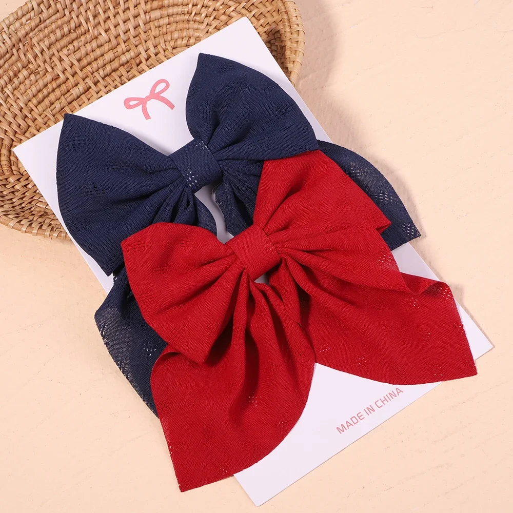 Hair accessories 2Pcs/Set Bowknot Hair Clips For Baby Girls
