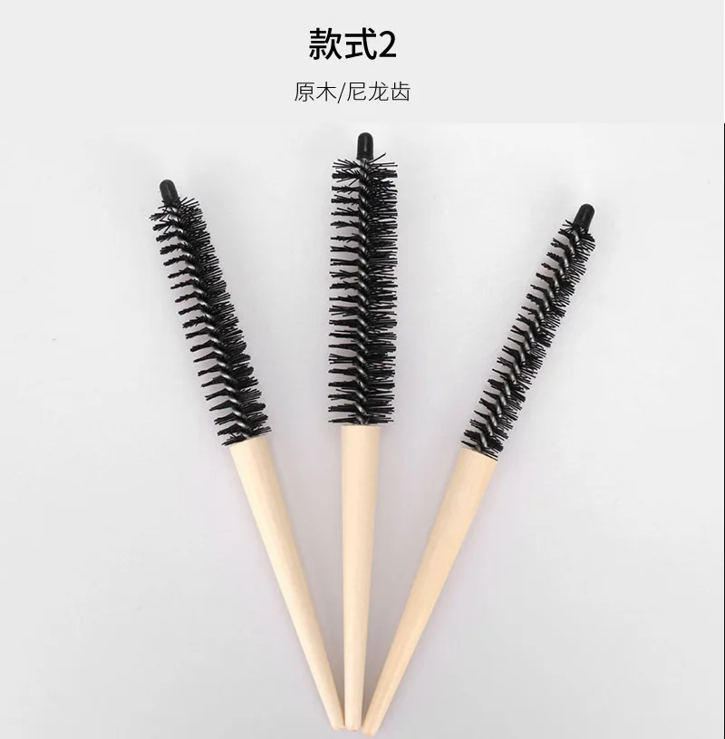 Small Round Hair Brush Pro Salon Teasing Back Hair Brushes Wood Slimline Comb Hair Brush Extension Hairdressing Styling DIY Tool 2