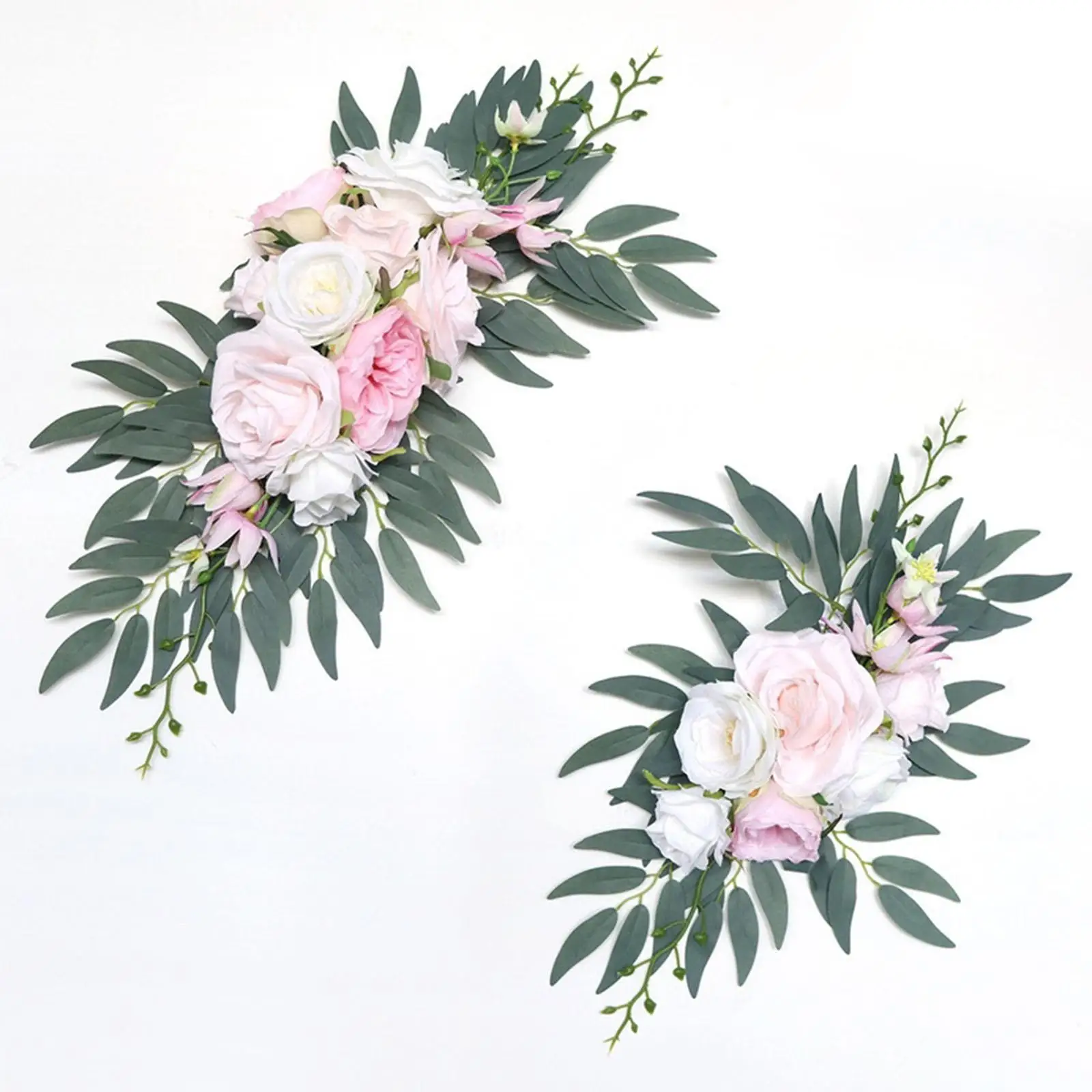 Wedding Arch Flowers Kit Pack of 2 Wedding Decor Craft Hanger Corner Flower Row for Home Mother`s Day Desktop Backdrop Party