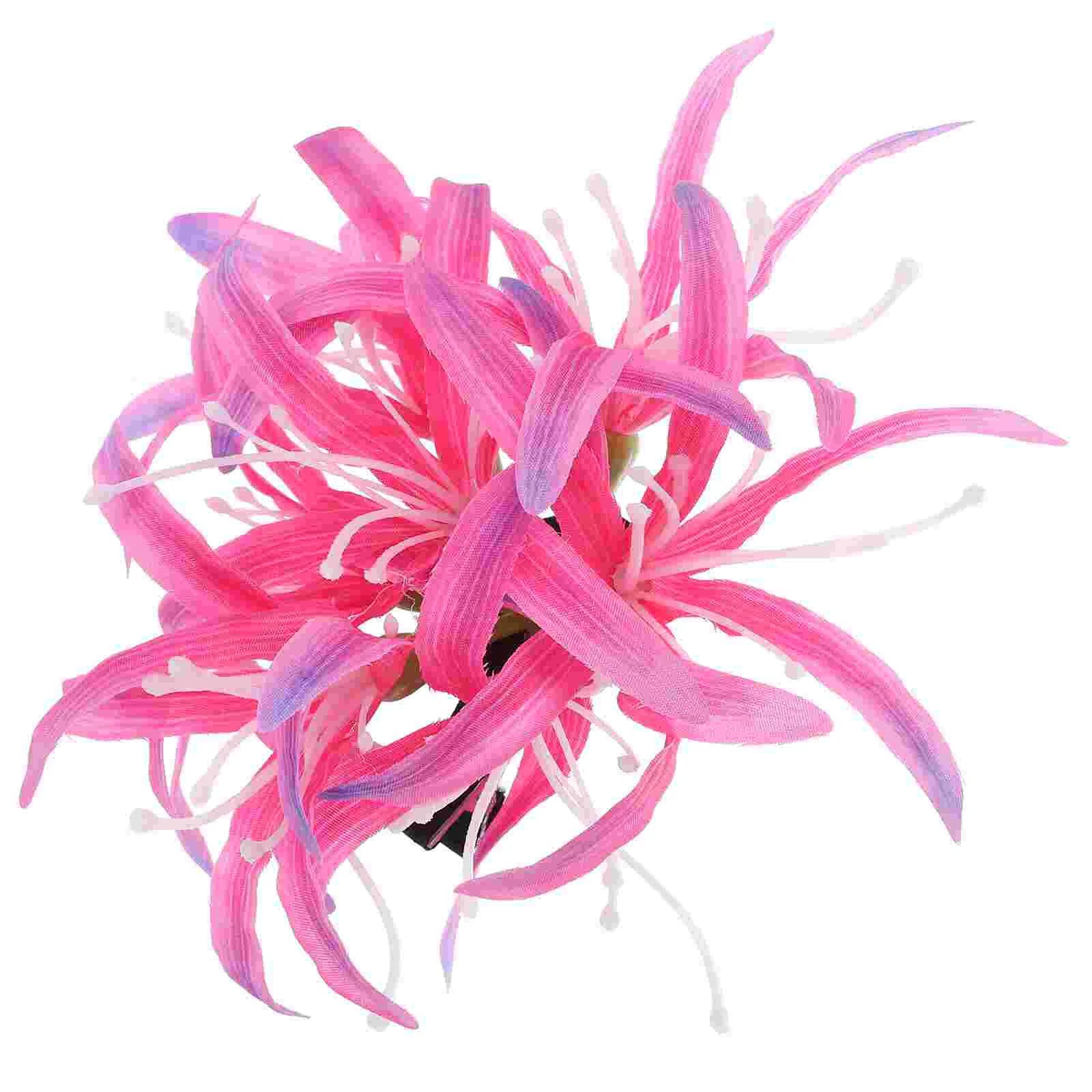 

Hairpin Claw Clips Snap Flower Accessory for Girls Delicate Decorative Plastic Polyester Novelty Chic Barrette