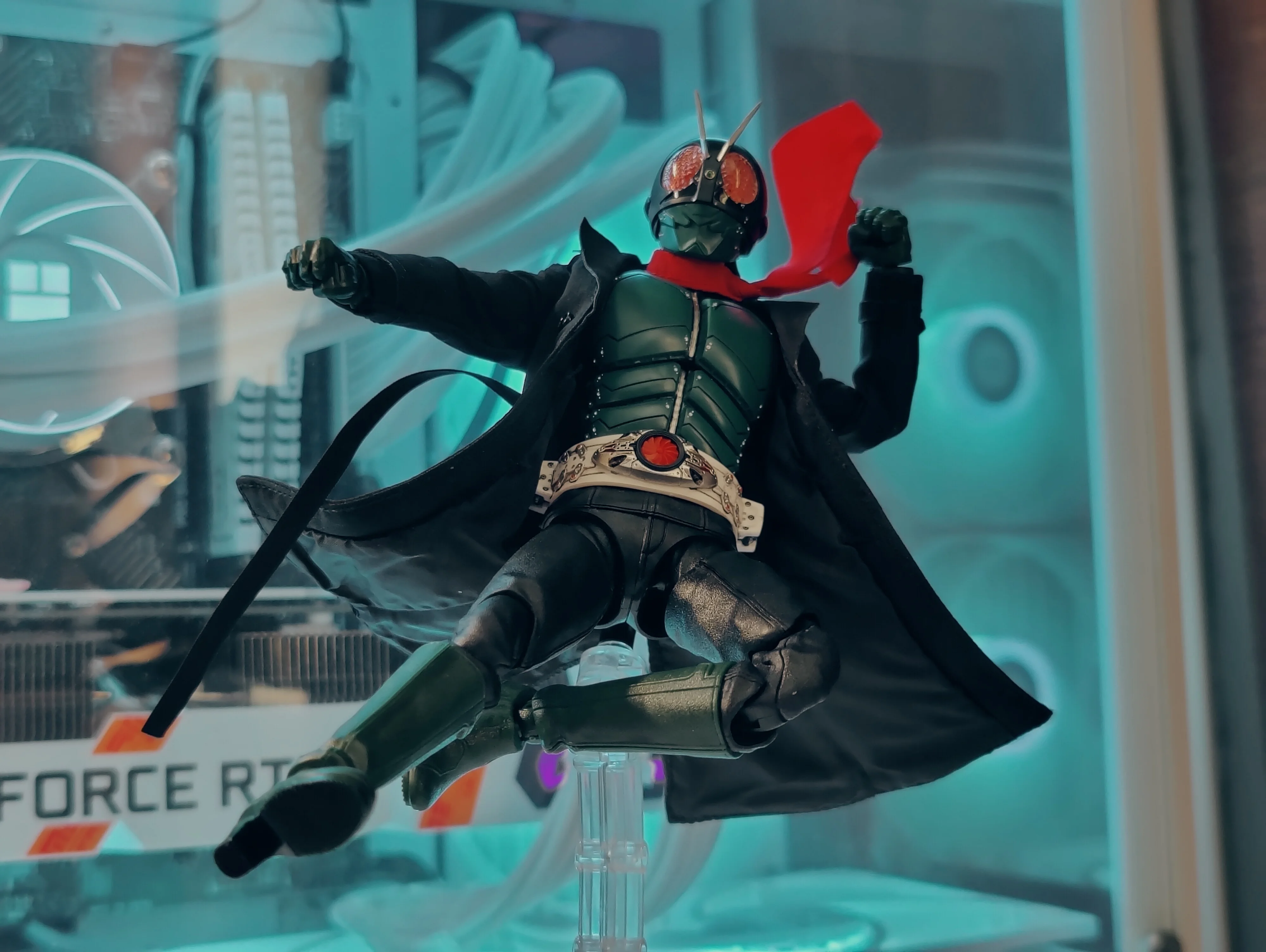 【1万円お得】UN3D Riders Trench Coat ブラック 38 1/12 Black Wired Trench Coat Wind coat For SHF Kamen Rider 6