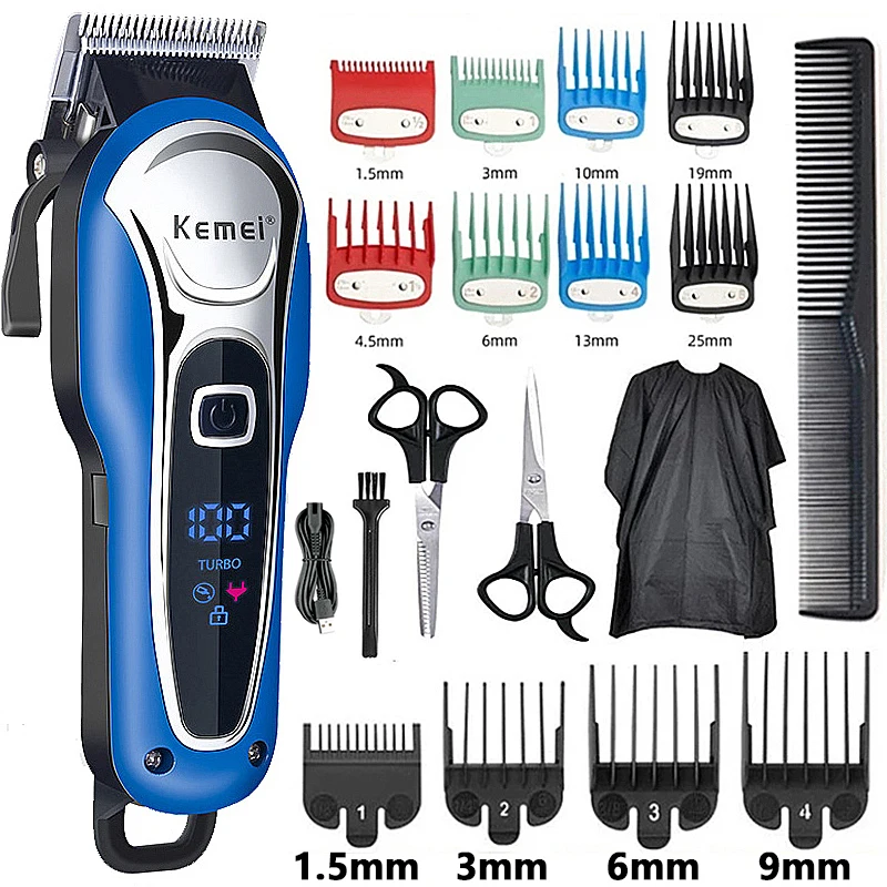 

Kemei barber hair clipper professional hair trimmer for men electric beard cutter hair cutting machine hair cut cordless corded