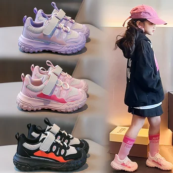 Scarpe sportive casual per bambini 2025 Nuove scarpe da corsa traspiranti in mesh per studenti Ragazzi Ragazze Sneakers versatili Trendy a prova di sporco