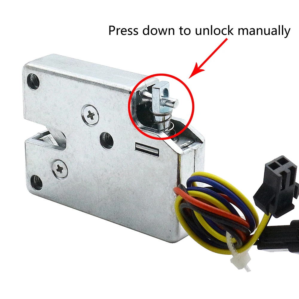 Small DC5V12V cabinet door lock mini electric lock storage cabinet electromagnetic lock express box electronic lock Drawer lock 4