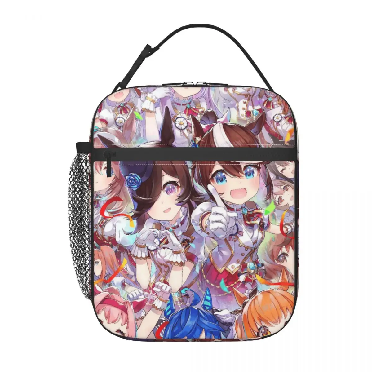 Uma Musume Pretty Derby 남성용 절연 도시락 가방 여성용 식품 용기 학교 사무실용 재사용 가능한 열 냉각기 도시락 상자
