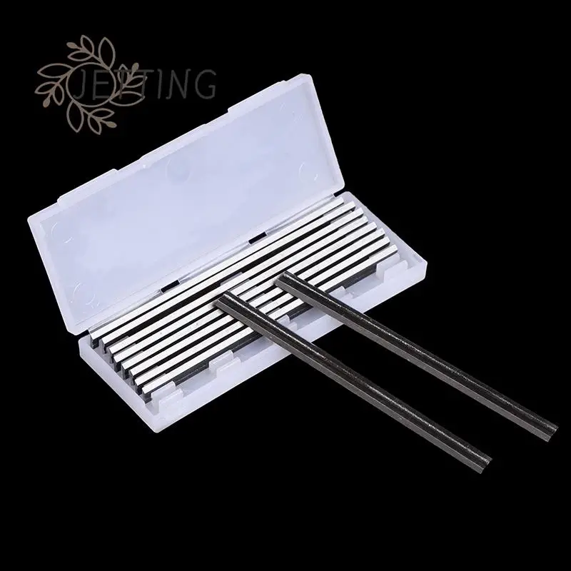 Planer Blades 10Pcs 82mm Carbide for Cutting Soft Hard Woods Ply-wood Board Woodworking