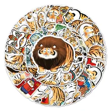 

10/30/50pcs Animal Tiger Cartoon Stickers for Laptop Phone Case Luggage Scrapbooking Graffiti Waterproof Sticker Kids Toy Decal