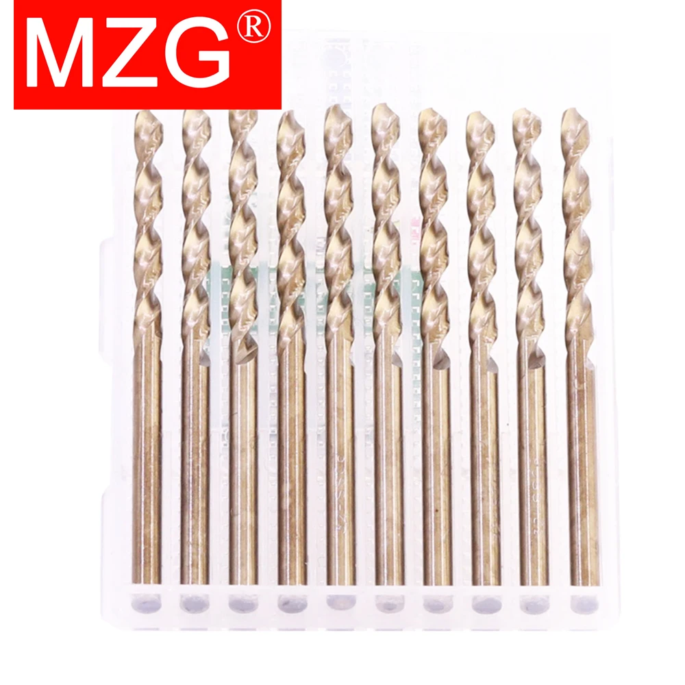 Drill Bit Set MZG 1.0-13.0 MM Cobalt Coated Straight Shank Standard Length HSS M35 High Speed Steel CNC Drilling Cutter drill bit set