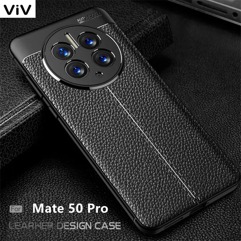 

For Huawei Mate 50 Pro Case Cover For Huawei Mate 50 Pro Capas Shockproof Back Soft TPU Leather Fundas Huawei Mate 50 Pro Cover
