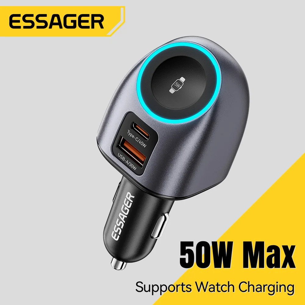 Essager 2-in-1 Fast Wireless Car Charger