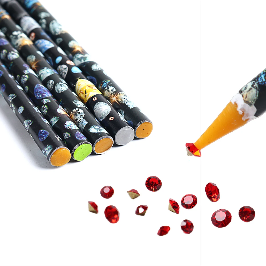 Nail Art Picking Tools Nail Art Dotting Pencil Rhinestone Picker Contactless Pick Up Tool for Crystal Wax Pencil for Stones Nails Accessories And Tools