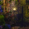 Solar Light Outdoor Flame Sun Iron Landscape Decorative Lamp Waterproof Cracked Glass Bulb LED Lamp For Garden Lawn Courtyard 3