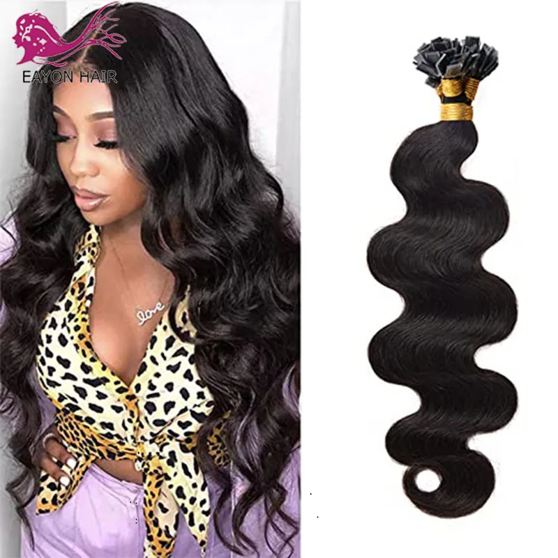 

Body Wave Flat Tip Human Hair Extensions Brazilian Flat Tip Keratin Hair Extensions 100strands Hair Extensions Fusion Human Hair