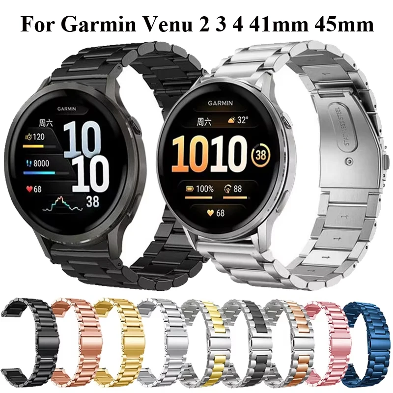 Stainless Steel Adjustable Watch Strap - Available in 18mm, 20mm, and 22mm Sizes