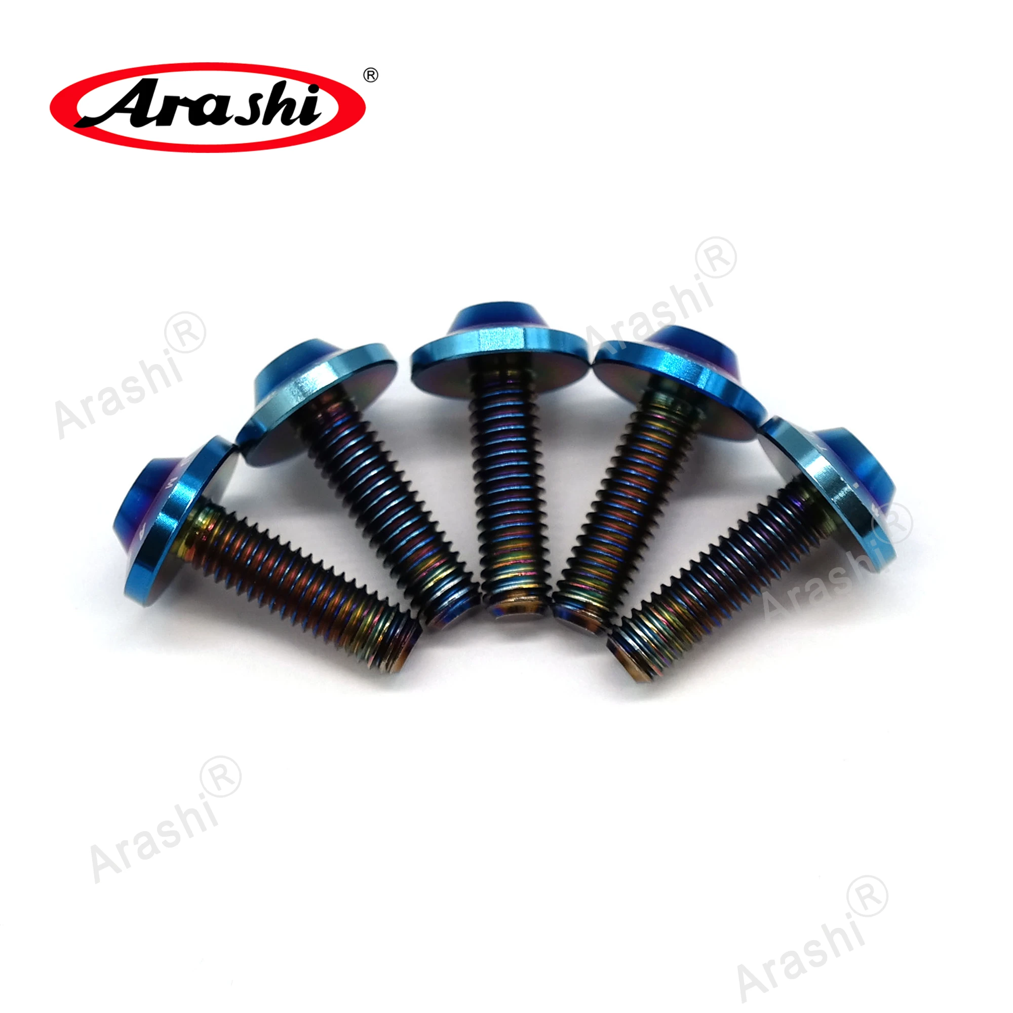 Arashi M6 / M8 Titanium Mounting Bolts Motorcycle Brake Disc Rotors