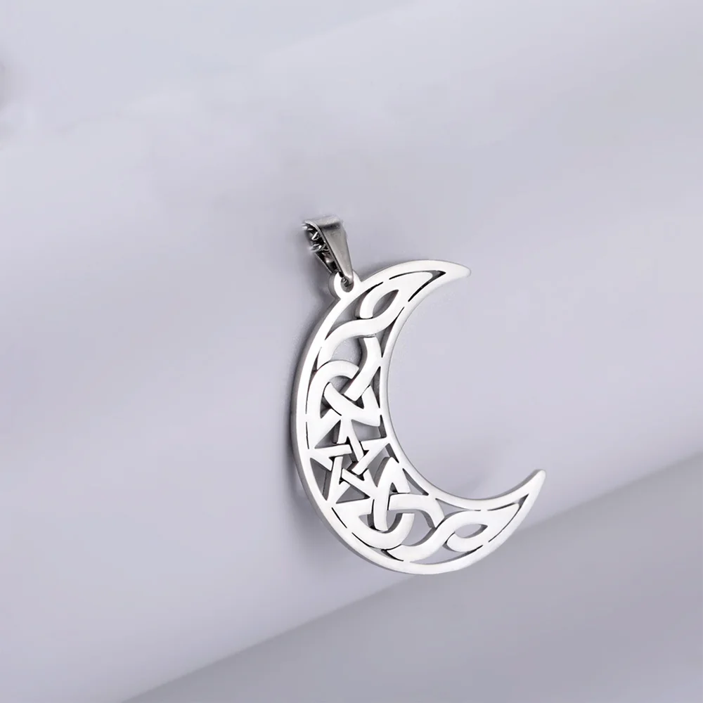 5pcs Triple Crescent Moon Goddess Pendant charm Pagan Jewelry