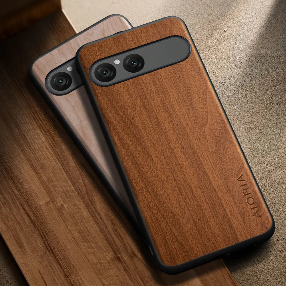 Stylish Durable Wooden Pattern PU Leather Phone Case Cover