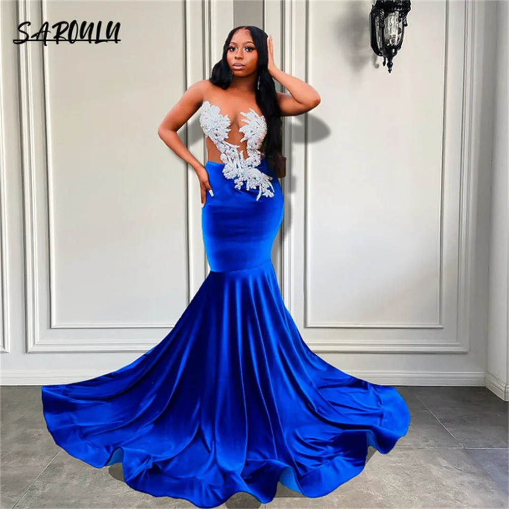 

Romantic Lace Strapless Evening Dress Beach Mermaid Cocktail Party Gown Elegant Vestidos De Novia