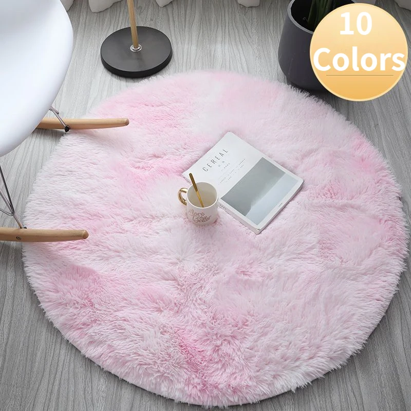 

Super Soft Plush Round Rug Mat Fluffy White Carpets For Living Room Home Decor Bedroom Kids Room Decoration Salon Thick Pile Rug