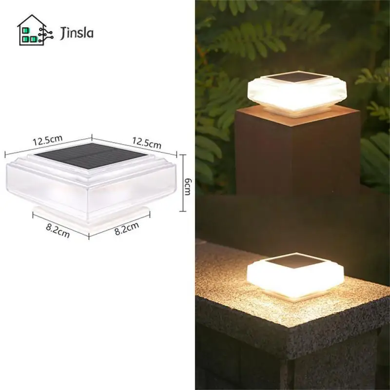 

Solar Square Column Head Lamp Outdoor Gate Wall Lamp Gate Post Garden Lamp Waterproof Garden Lamp Solar Led Light Outdoor Hot