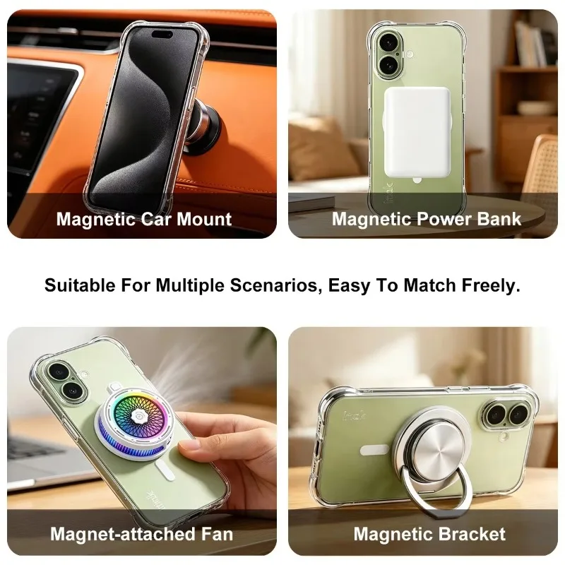 Magnetic Crystal Clear Protective Case with Magsafe Transparent Cover