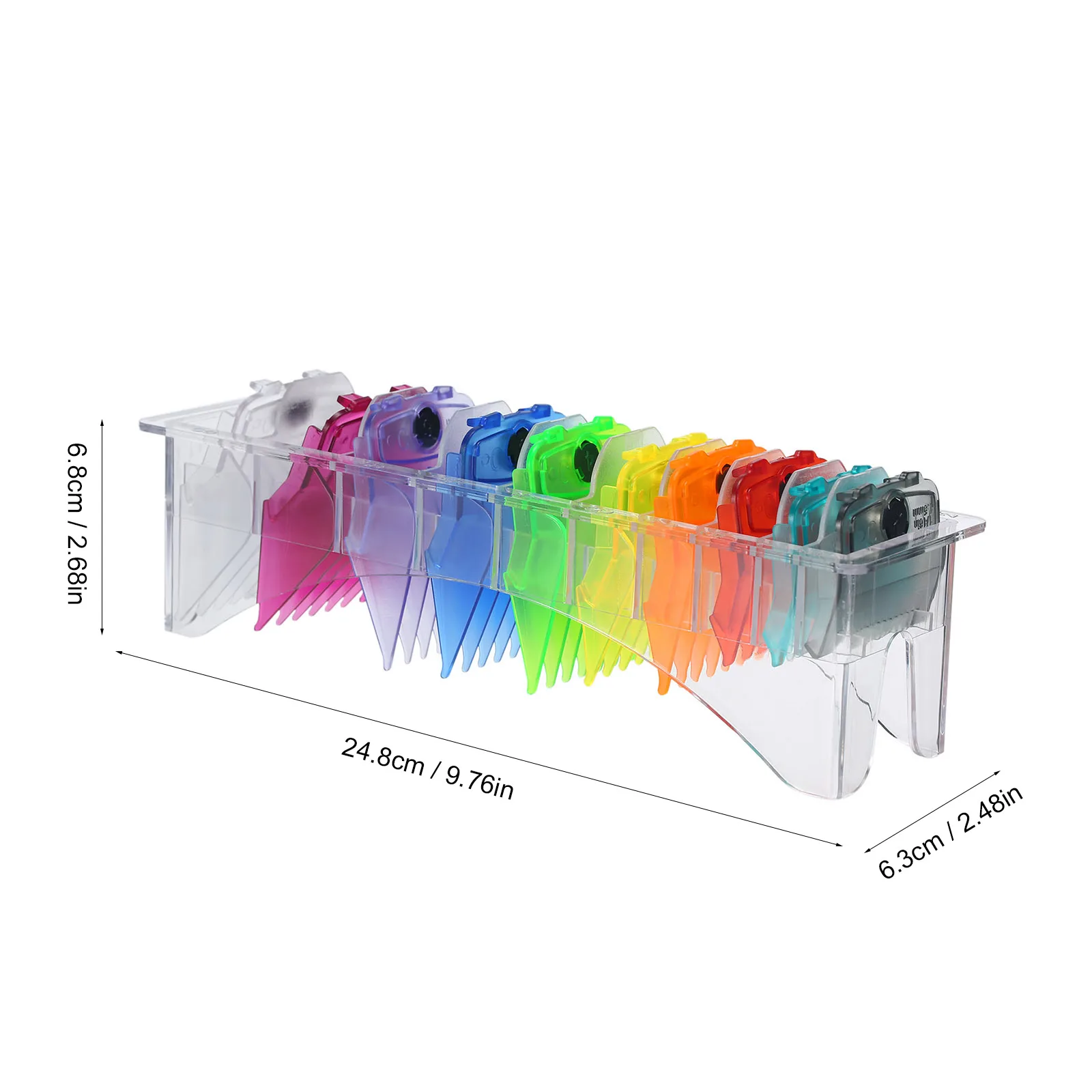 10PCS Hair Clipper Combs Guide Kit Compatible with Whal's Hair Clippers Colorful Plastic Magnetic Hair Trimmer Guard Attachments
