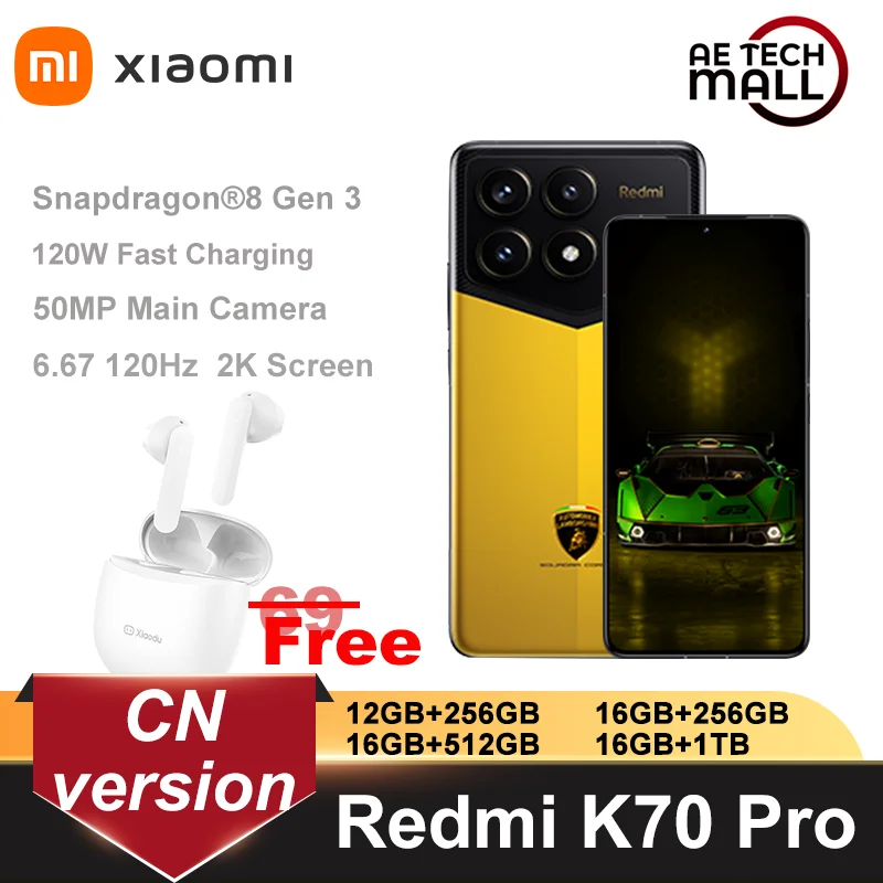 Original Xiaomi Redmi K70 Pro Snapdragon 8 Gen 3 Xiaomi HyperOS 120Hz 6.67   2K Display 50MP Camera 120W 5000mAh - AliExpress