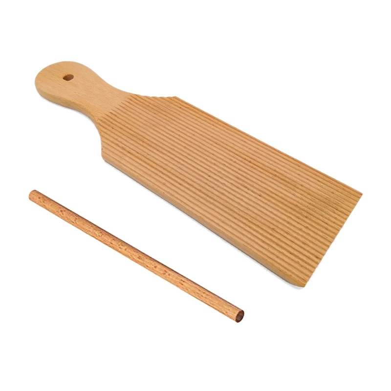 Noodles Wooden Butter Table and Popsicles Easily Make Homemade Pasta Non-Stick Butter Pasta Board Gnocchi Roller