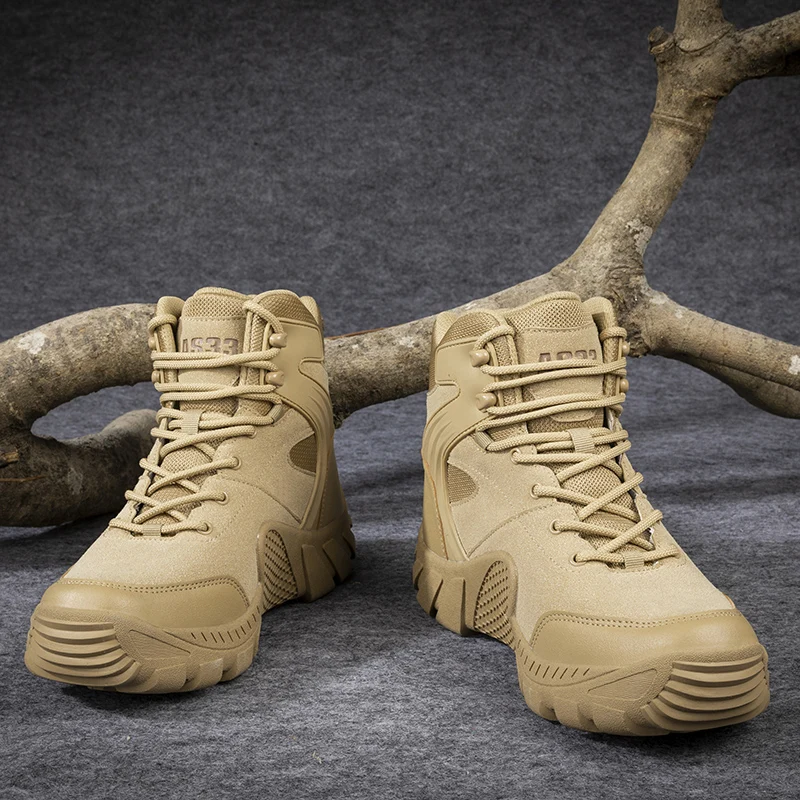 

Winter Warm Plush Fur Snow Boots Waterproof Leather Men's Boots Outdoor Non-slip Work Boots Combat Desert Boots Motorcycle Boots