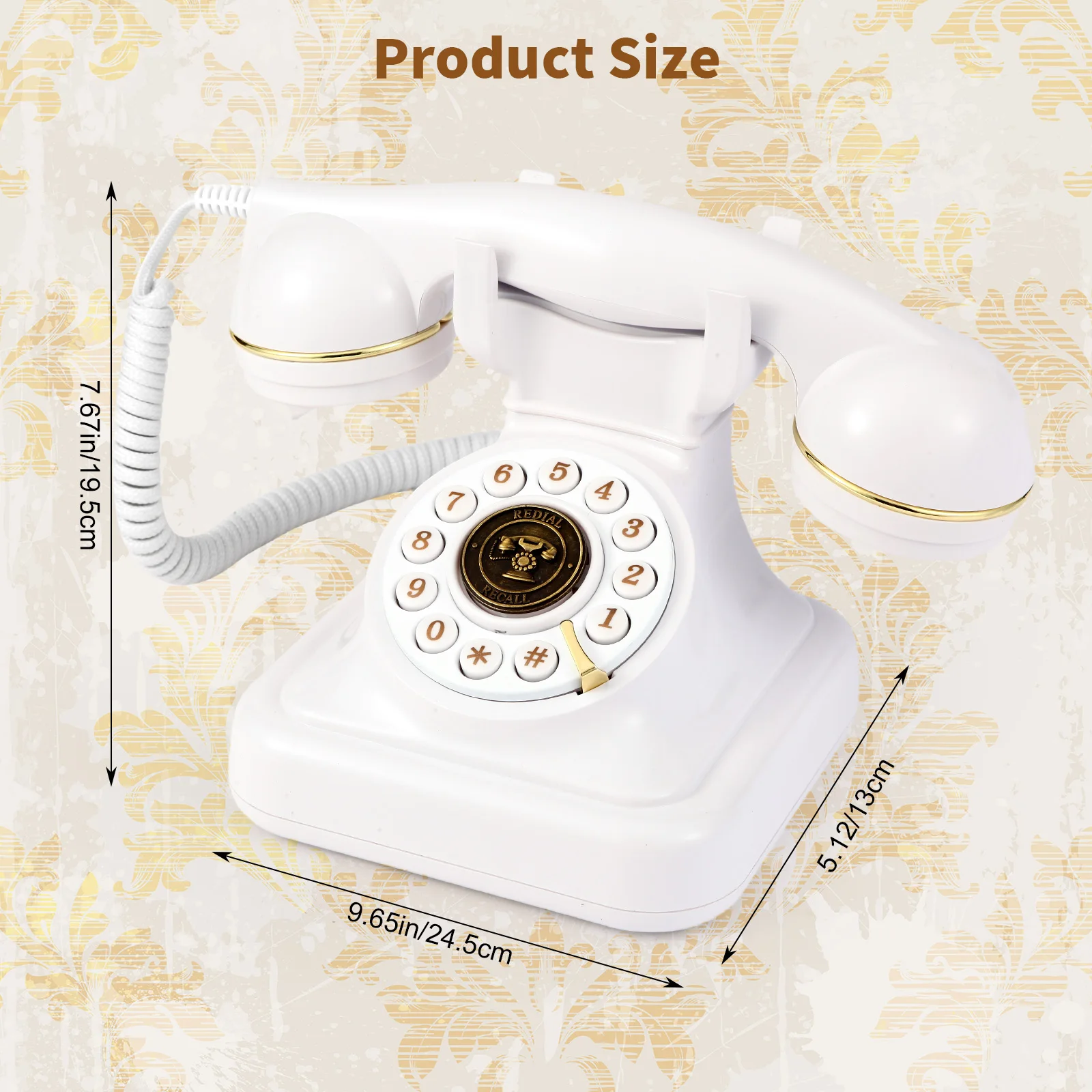 Audio guest book phone retro rotary style antique audio guestbook phone message voice recorder vintage for wedding party