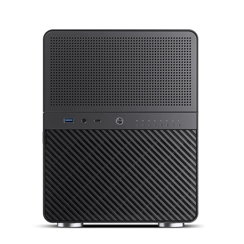 JONSBO N3 NAS 섀시 ITX 마더보드 알루미늄 케이스 SFX 전원 위치 상부 하부 분리 구조 8+1 하드 드라이브 위치