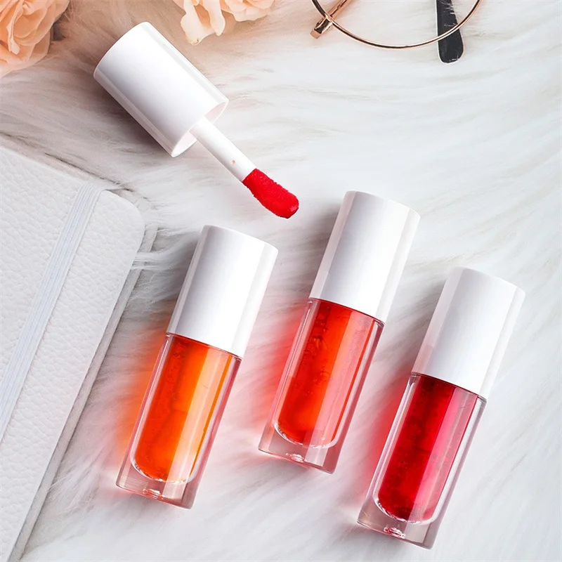

Custom Logo No Discoloration Non Stick Cup Tinted Fruit Flavor Chapstick Liquid Moisturizing Lip Gloss