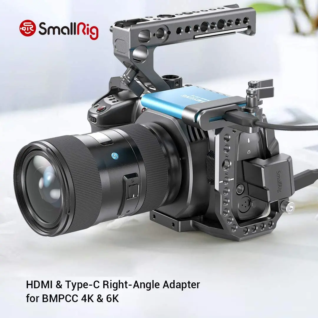 Smallrig Hdmi Type c Right angle Adapter For Bmpcc 4k Camera Cage Aaa2700 Tripod Monopods AliExpress