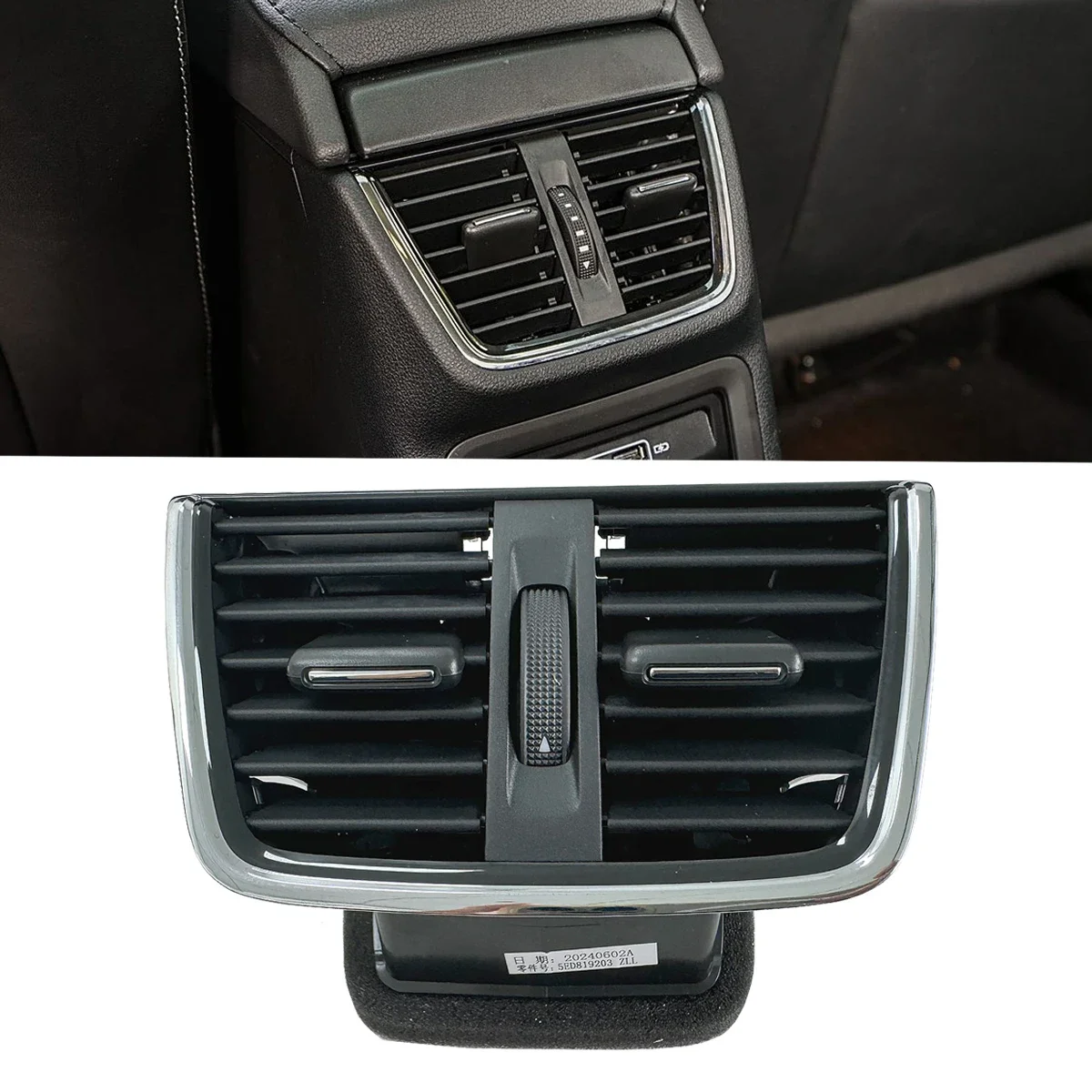 Grille D'aération Avant Et Arrière De Voiture Pour Skoda Octavia 3 A7 5E MK3 2015-2021, Grille D'aération De Carte Prada, Assemblage AC, 5E0820951, 5E08Grenoble 02,5ED819203