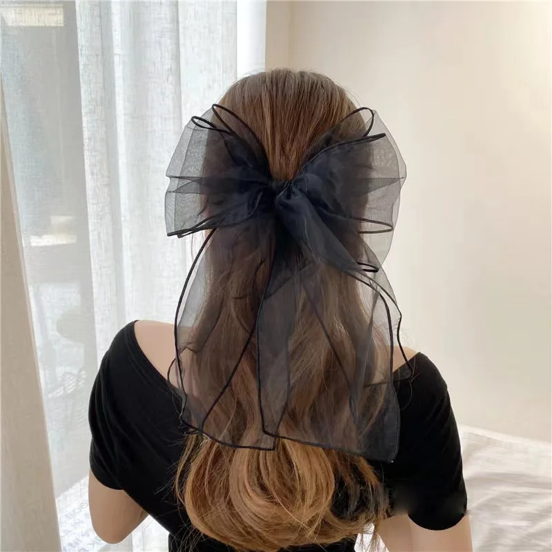

Large Organza Bow Hairpins Hair Accessories Sweet Net Yarn Oversized Hair Clip Summer Woman Girls Korean Hair Grips Headdress