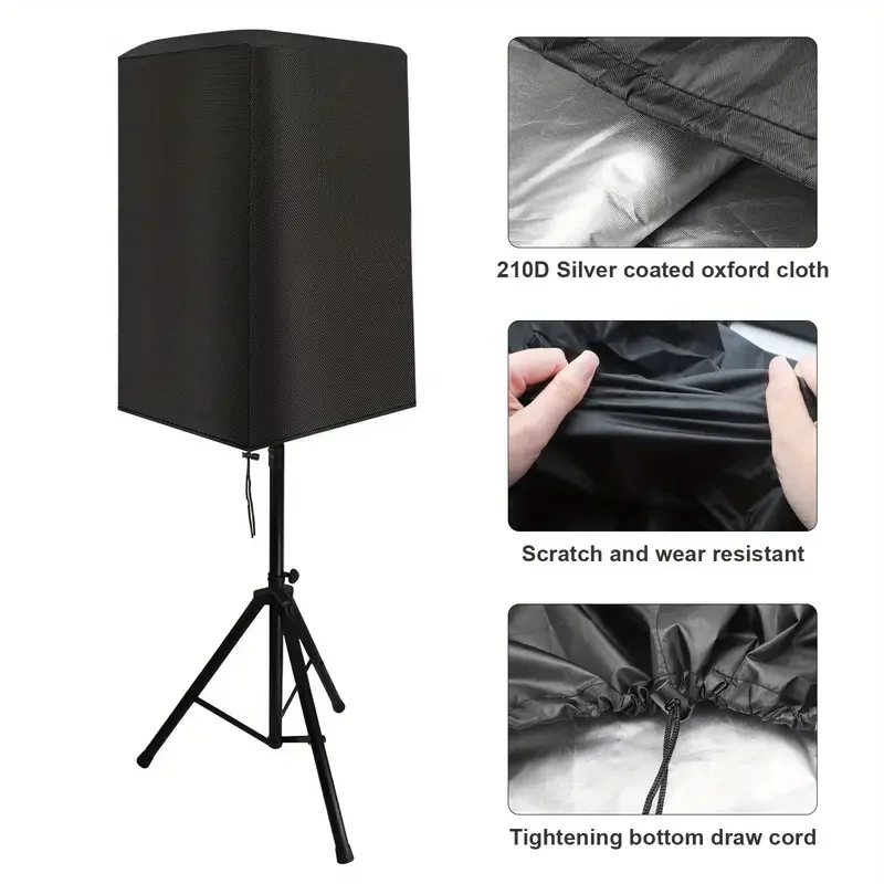 210D Oxford Cloth Speaker Covers Water and Dust Resistant Multiple Sizes for Home Theater Outdoor Sound Systems